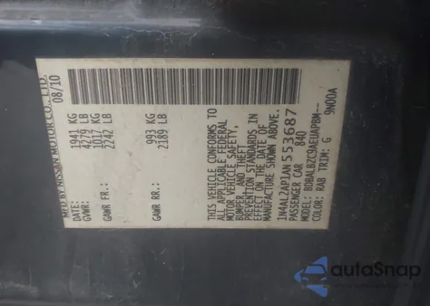 2010 Nissan Altima 2.5 S z USA, uszkodzony, nr VIN 1N4AL2AP1AN553687